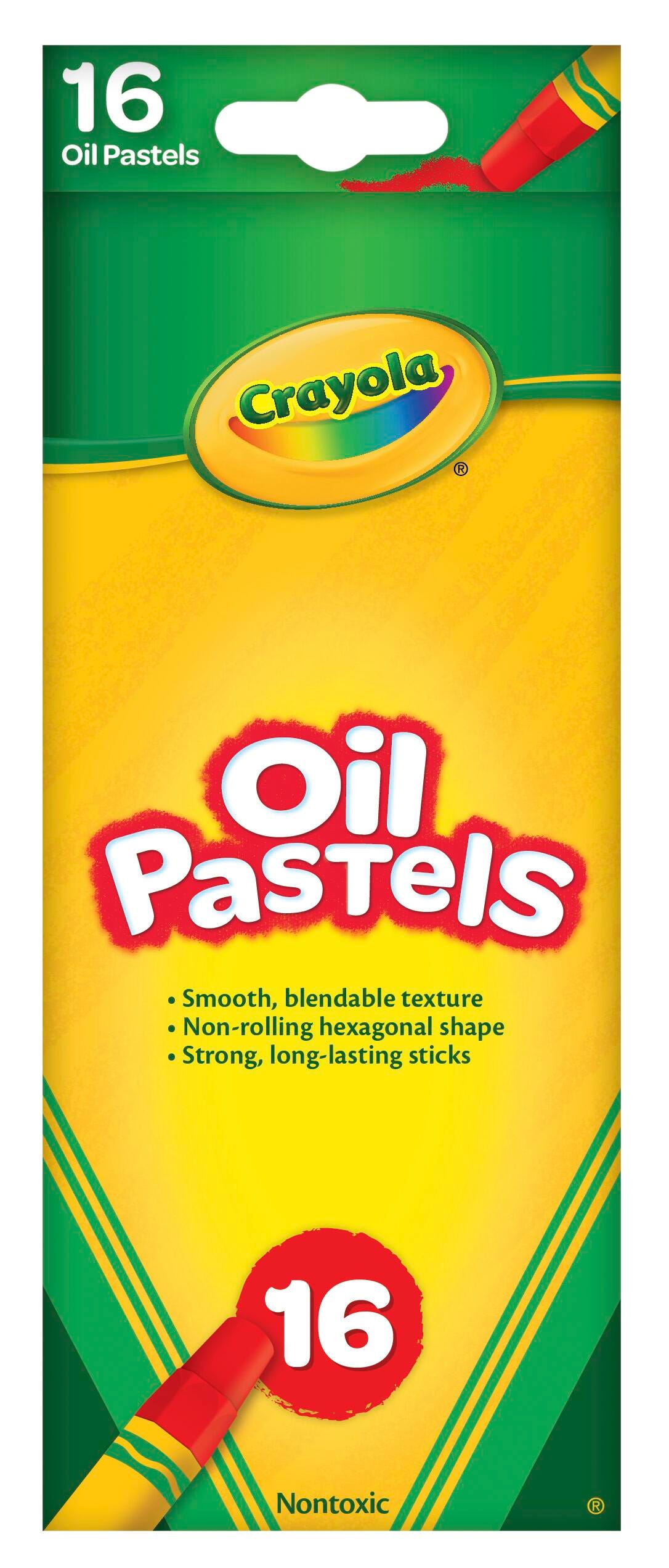 Crayola Hexagonal Jumbo Oil Pastel Stick Set, 3 Inches, Assorted